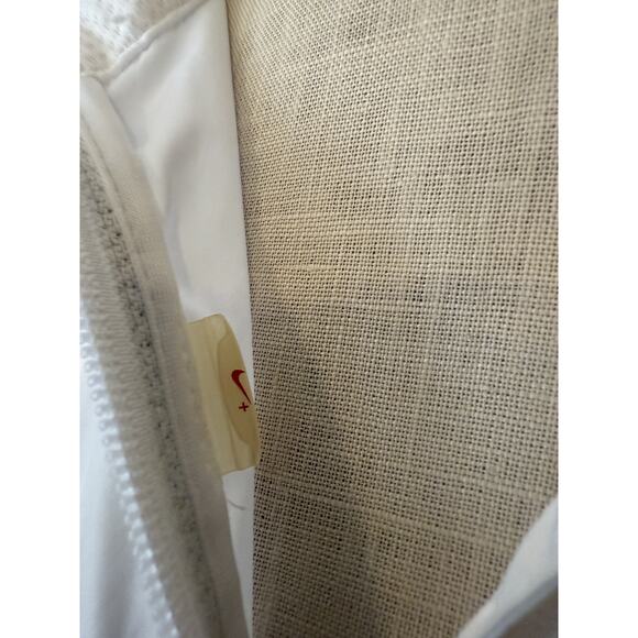 Nike Jacket Womens Large White FitStorm Full Zip Windbreaker Reflective Running - Picture 4 of 15